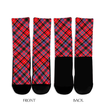 Aberdeen District Tartan Crew Socks Cross Tartan Style