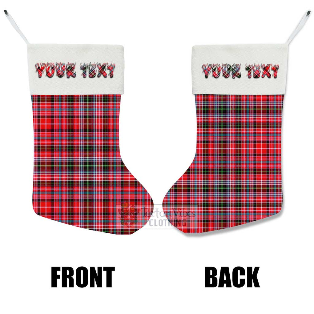 Tartan Vibes Clothing Aberdeen District Tartan Christmas Stocking with Personalized Text