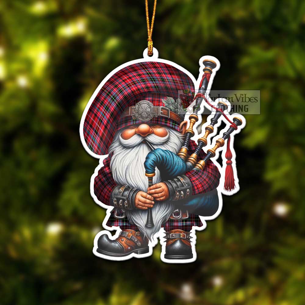 Tartan Vibes Clothing Aberdeen District Tartan Badpiper Gnome Christmas Ornament