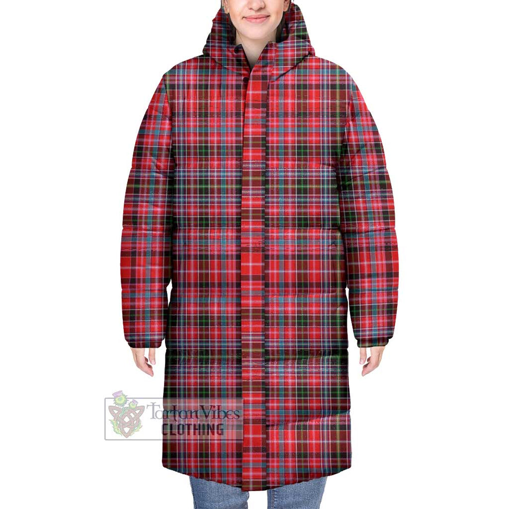 Tartan Vibes Clothing Aberdeen District Tartan Long Down Jacket