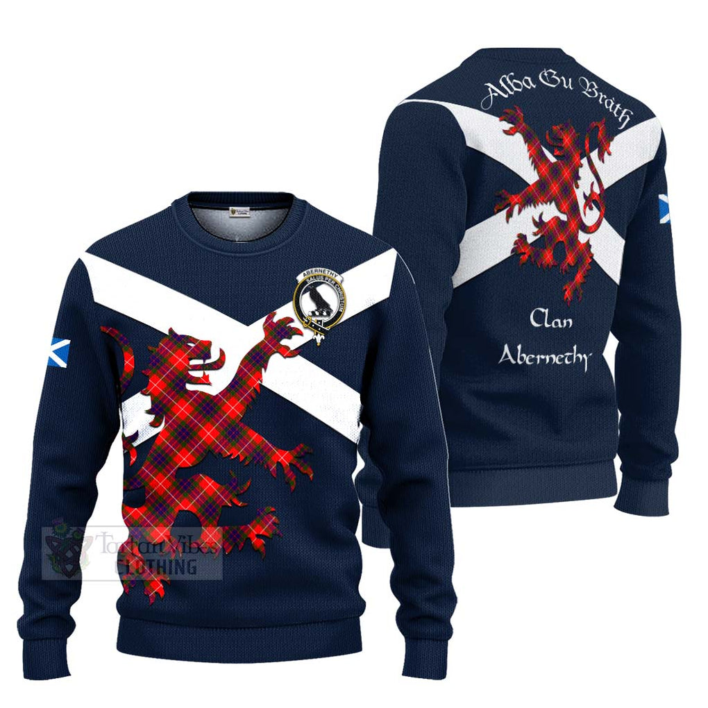 Tartan Vibes Clothing Abernethy Tartan Lion Rampant Knitted Sweater – Proudly Display Your Heritage with Alba Gu Brath and Clan Name