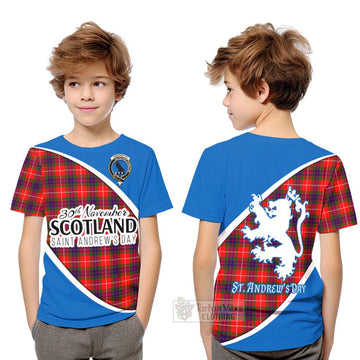 Abernethy Family Crest Tartan Kid T-Shirt Celebrate Saint Andrew's Day in Style Youth XL Size14 - Tartan Vibes Clothing