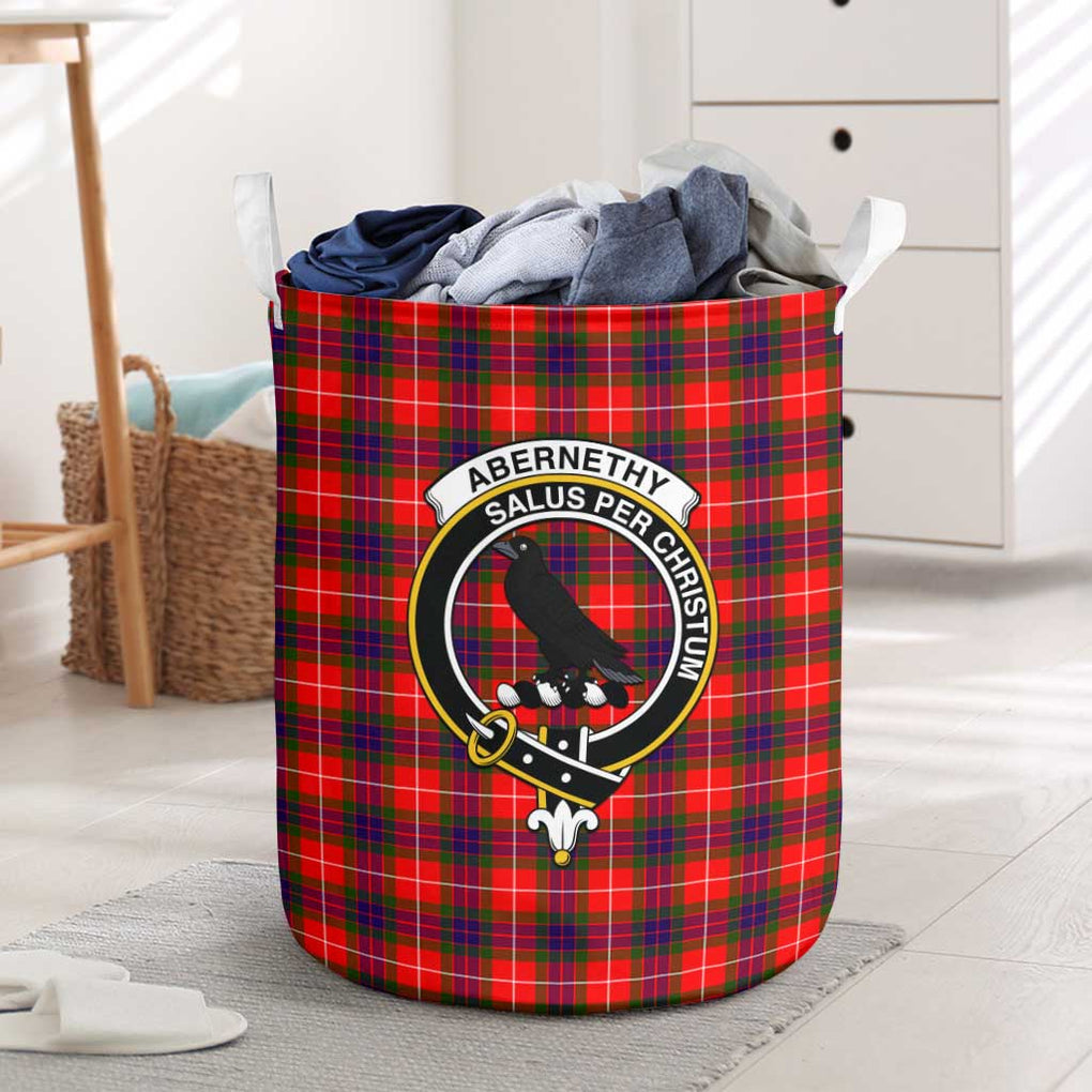 Abernethy Tartan Laundry Basket with Family Crest One Size - Tartanvibesclothing Shop