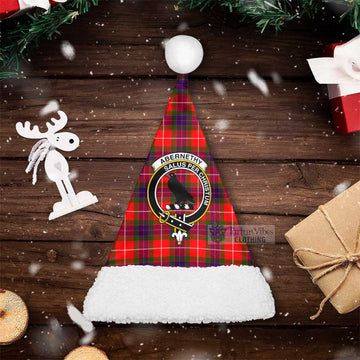 Abernethy Tartan Christmas Santa Hats with Family Crest