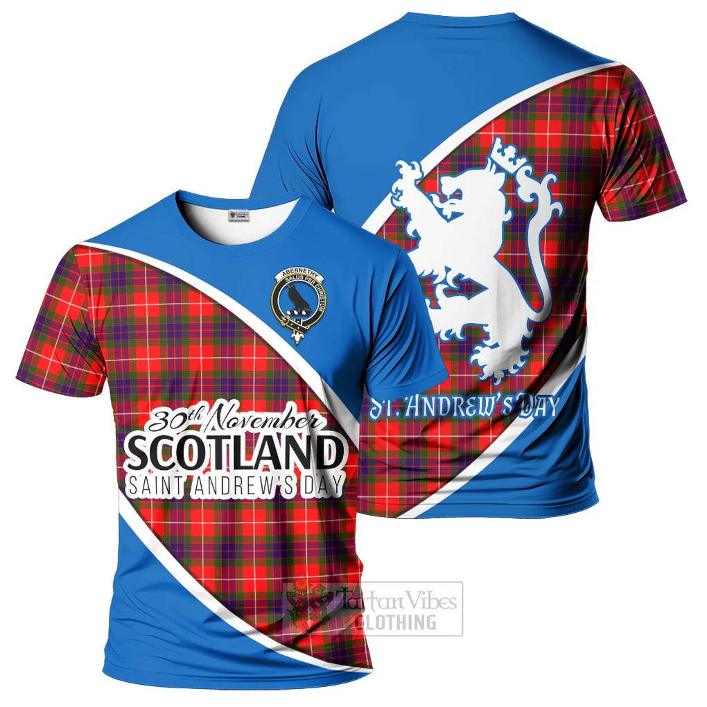 Tartan Vibes Clothing Abernethy Family Crest Tartan T-Shirt Celebrate Saint Andrew's Day in Style