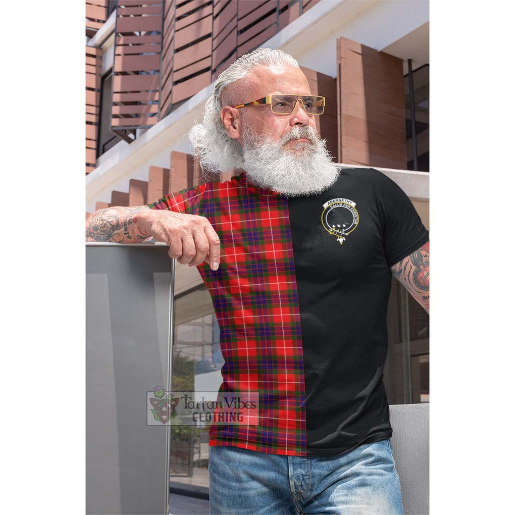 Tartan Vibes Clothing Abernethy Tartan Cotton T-shirt with Family Crest and Half Of Me Style