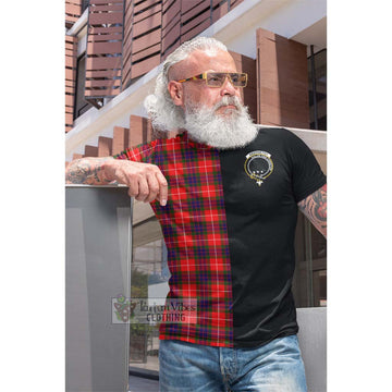 Abernethy Tartan Cotton T-shirt with Family Crest and Half Of Me Style