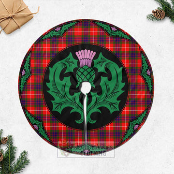 Abernethy Tartan Christmas Tree Skirt Scottish Thistle Style