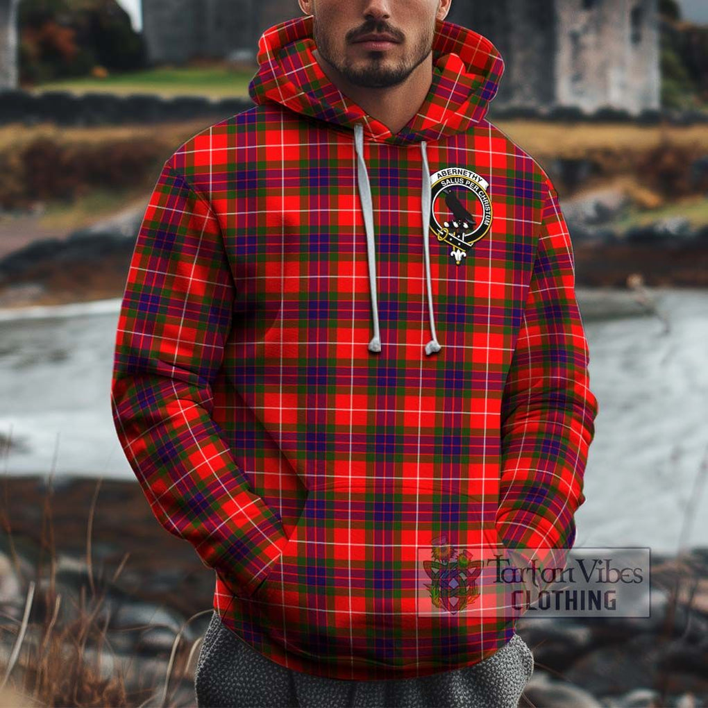 Abernethy Tartan Cotton Hoodie with Family Crest Pullover Hoodie XS - Tartan Vibes Clothing