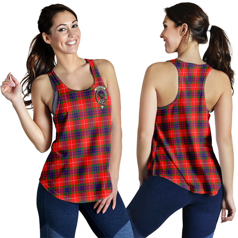 Abernethy Tartan Women Racerback Tanks with Family Crest - Tartanvibesclothing