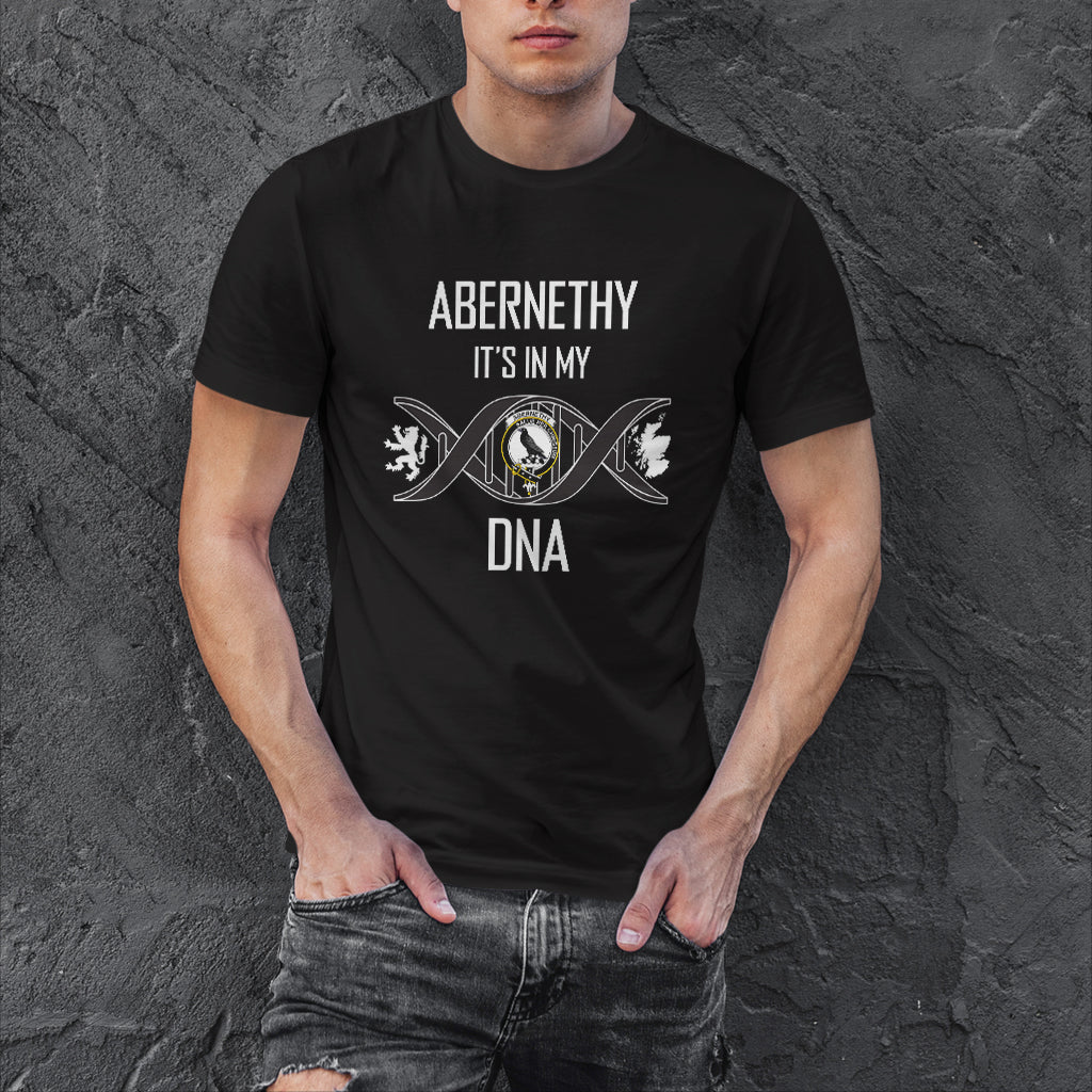 Abernethy Family Crest DNA In Me Mens T Shirt Black - Tartanvibesclothing