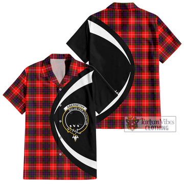 Abernethy Tartan Hawaiian Shirt with Family Crest Circle Style Kid - Tartan Vibes Clothing