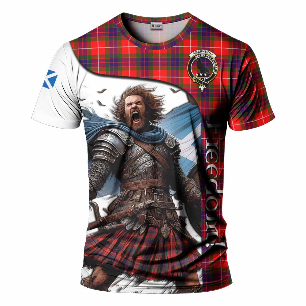 Abernethy Crest Tartan T-Shirt Inspired by the Freedom of Scottish Warrior