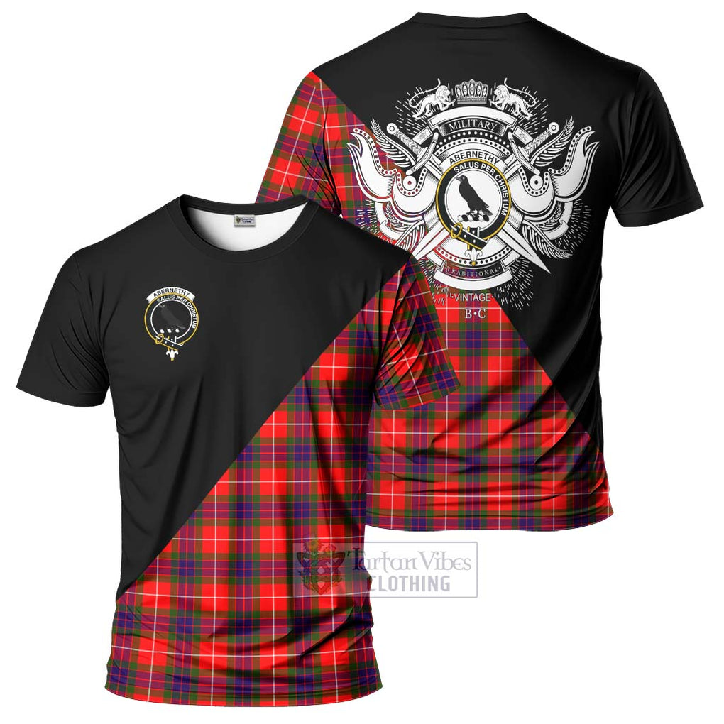 Abernethy Tartan T-Shirt with Family Crest and Military Logo Style Kid's Shirt - Tartanvibesclothing Shop