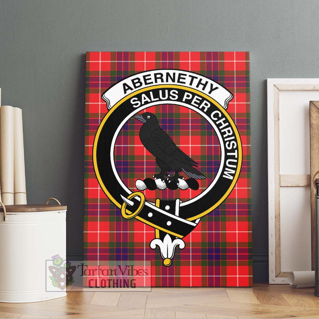 Abernethy Tartan Canvas Print Wall Art with Family Crest Without Frame - Tartan Vibes Clothing