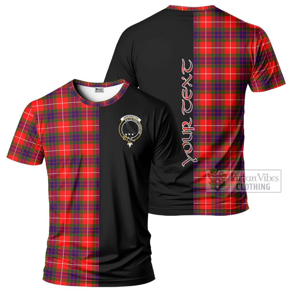 Abernethy Tartan T-Shirt with Family Crest and Half Of Me Style Kid's Shirt - Tartanvibesclothing Shop