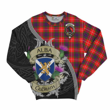 Abernethy Tartan Family Crest Sweatshirt Lion Rampant Royal Thistle Shield Celtic Inspired Unisex - Tartan Vibes Clothing