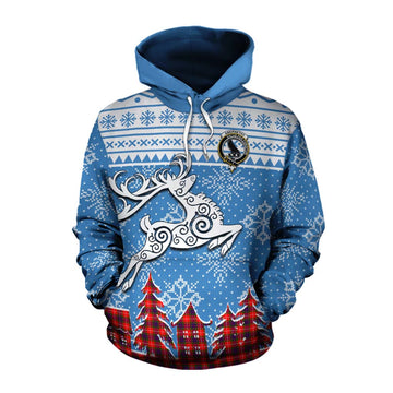 Abernethy Clan Christmas Cotton Hoodie Celtic Reindeer Style