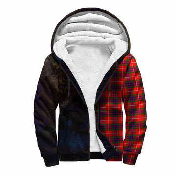 Abernethy Tartan Family Crest Sherpa Hoodie Alba Gu Brath Be Brave Lion Ancient Style Unisex S - Tartan Vibes Clothing