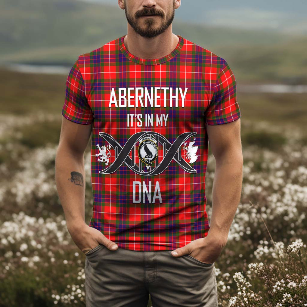 Abernethy Tartan T-Shirt with Family Crest DNA In Me Style Kid's Shirt - Tartan Vibes Clothing