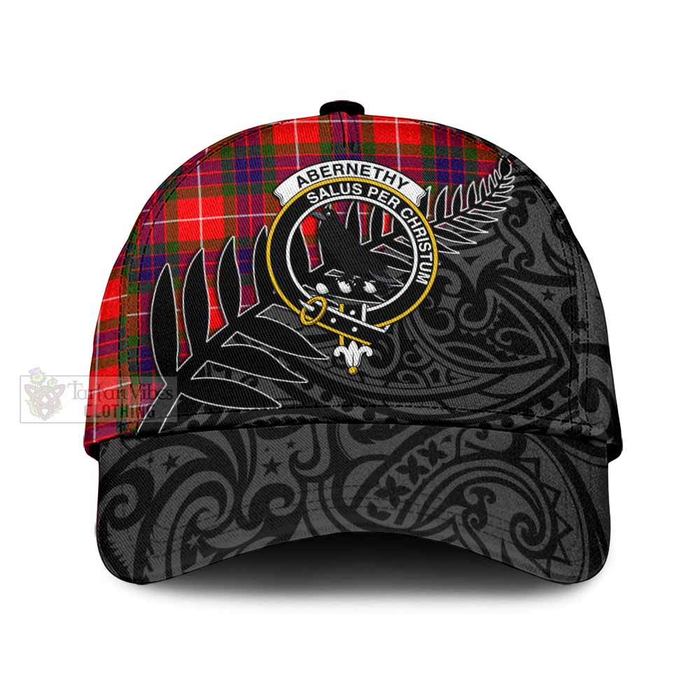 Tartan Vibes Clothing Abernethy Tartan Classic Cap with New Zealand Silver Fern Half Style