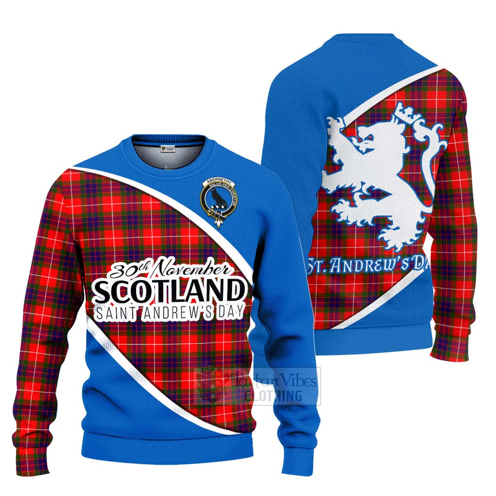 Tartan Vibes Clothing Abernethy Family Crest Tartan Knitted Sweater Celebrate Saint Andrew's Day in Style