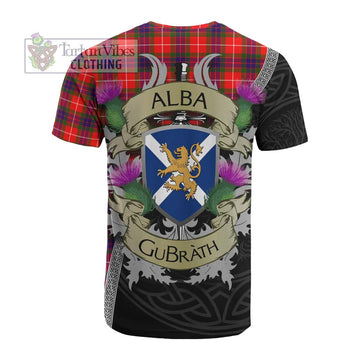 Abernethy Tartan Family Crest Cotton T-shirt Lion Rampant Royal Thistle Shield Celtic Inspired - Tartan Vibes Clothing