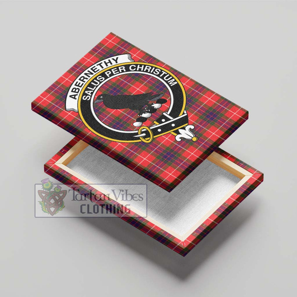 Abernethy Tartan Canvas Print Wall Art with Family Crest - Tartan Vibes Clothing