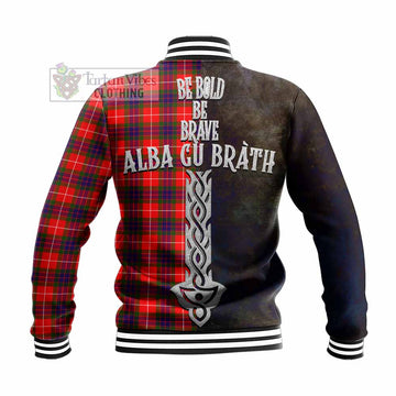 Abernethy Tartan Family Crest Baseball Jacket Alba Gu Brath Be Brave Lion Ancient Style - Tartan Vibes Clothing