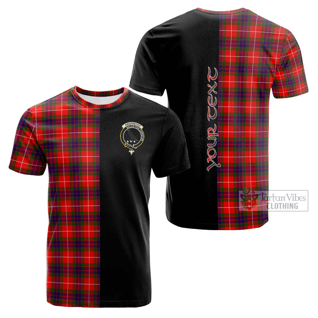 Tartan Vibes Clothing Abernethy Tartan Cotton T-shirt with Family Crest and Half Of Me Style