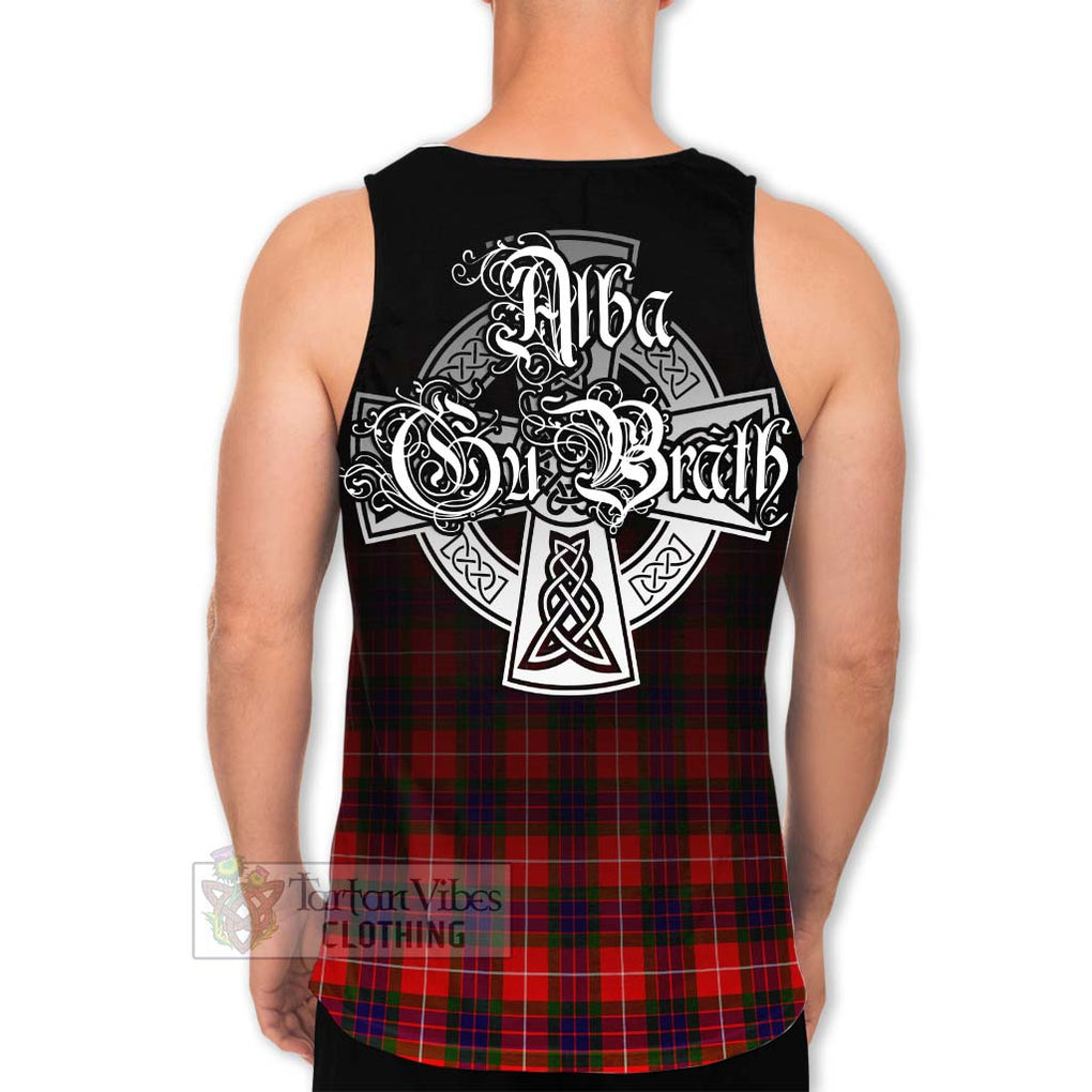 Tartan Vibes Clothing Abernethy Tartan Men's Tank Top Featuring Alba Gu Brath Family Crest Celtic Inspired