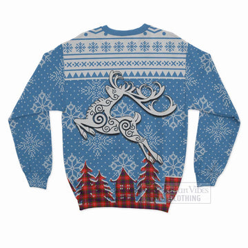 Abernethy Clan Christmas Sweatshirt Celtic Reindeer Style