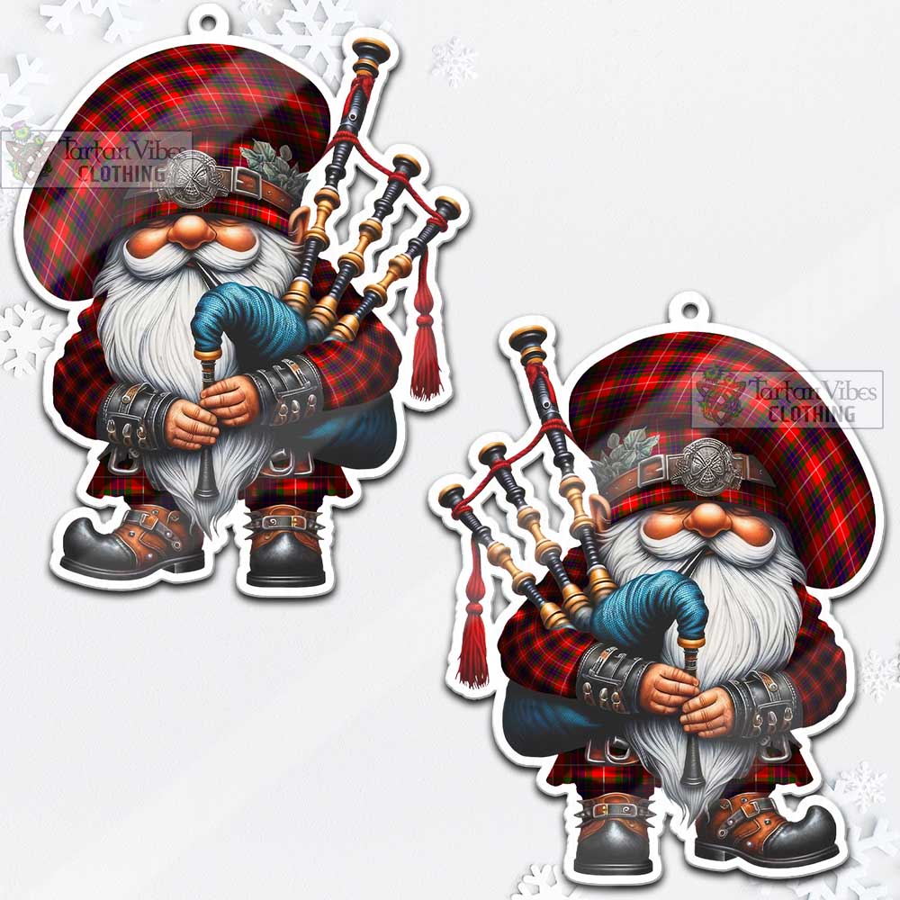 Tartan Vibes Clothing Abernethy Tartan Badpiper Gnome Christmas Ornament