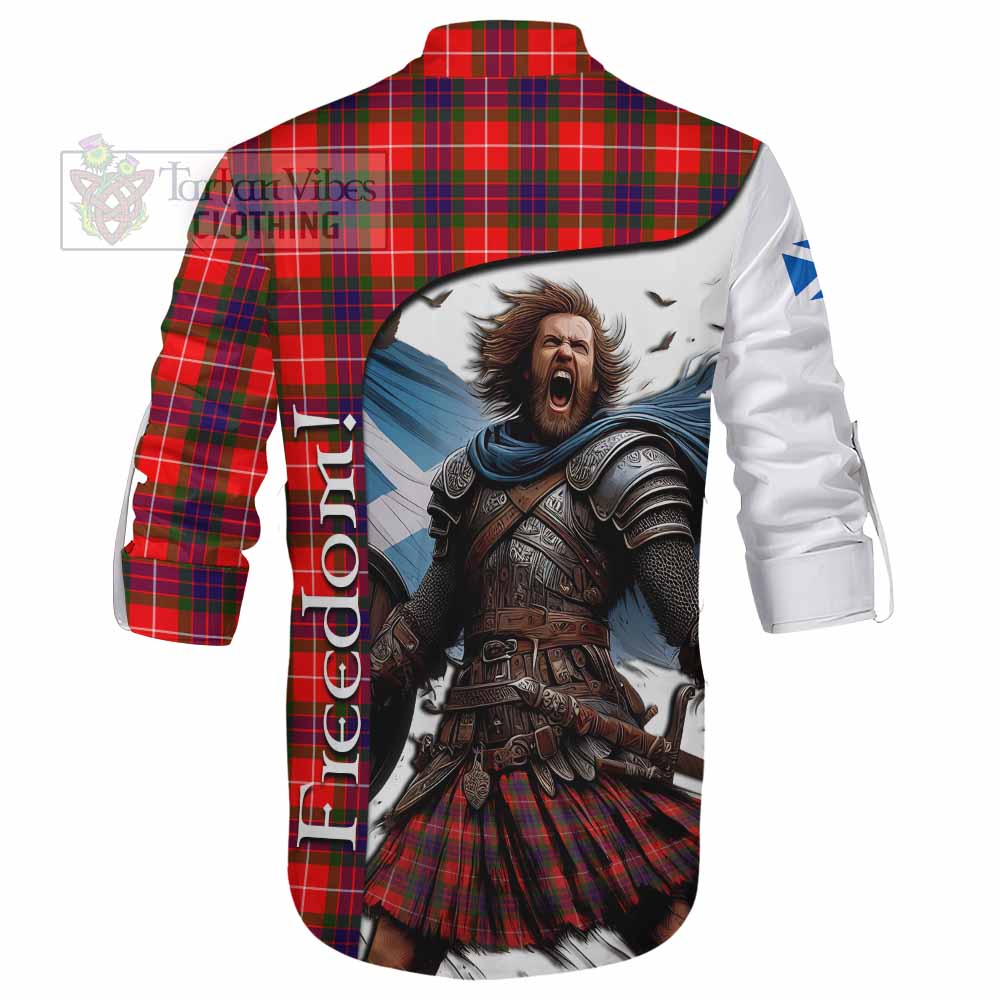 Tartan Vibes Clothing Abernethy Crest Tartan Ghillie Kilt Shirt Inspired by the Freedom of Scottish Warrior