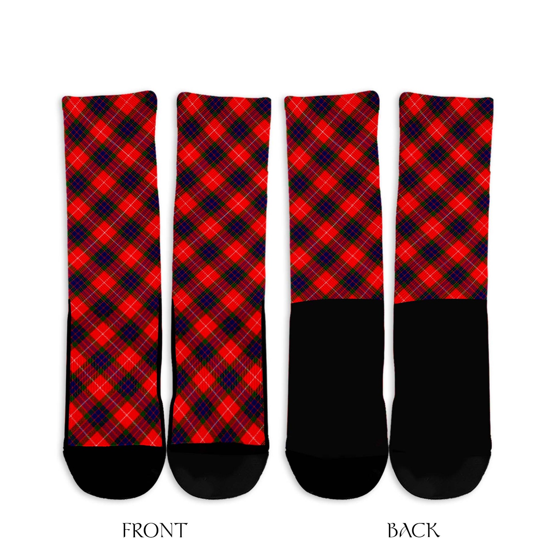 Abernethy Tartan Crew Socks Cross Tartan Style - Tartanvibesclothing