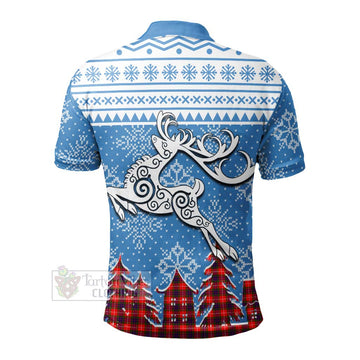 Abernethy Clan Christmas Polo Shirt Celtic Reindeer Style