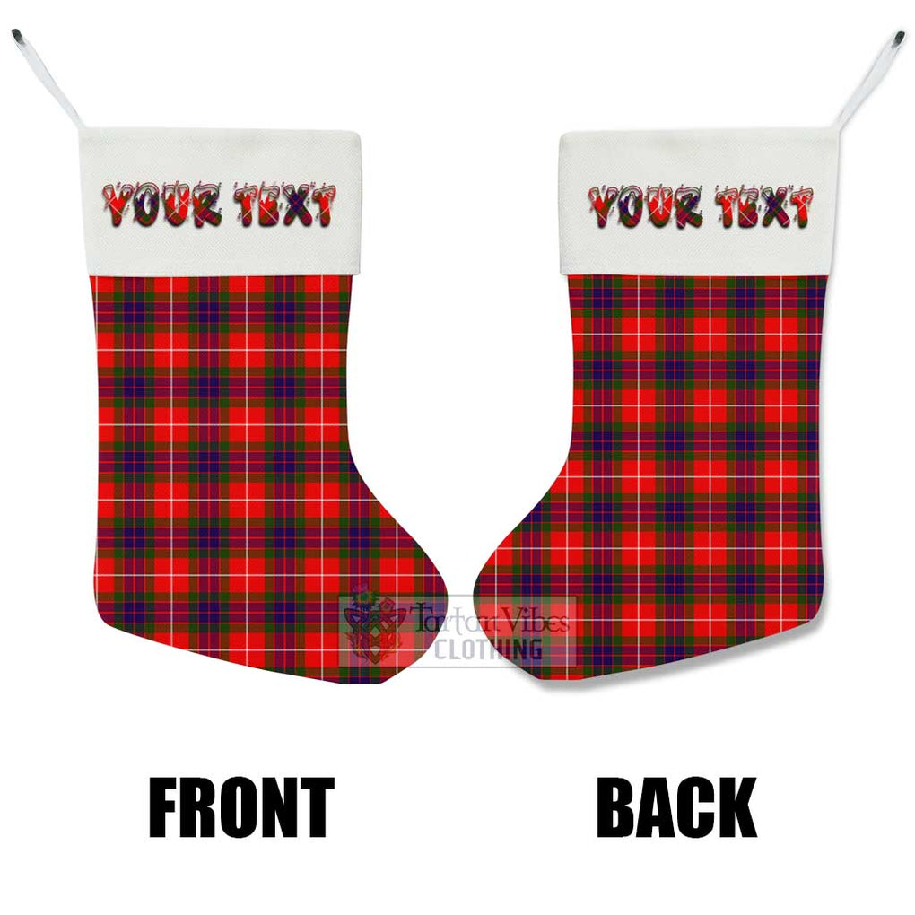 Tartan Vibes Clothing Abernethy Tartan Christmas Stocking with Personalized Text