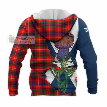 Abernethy Tartan Family Crest Knitted Hoodie Scottish Thistle Celtic Inspired - Tartan Vibes Clothing