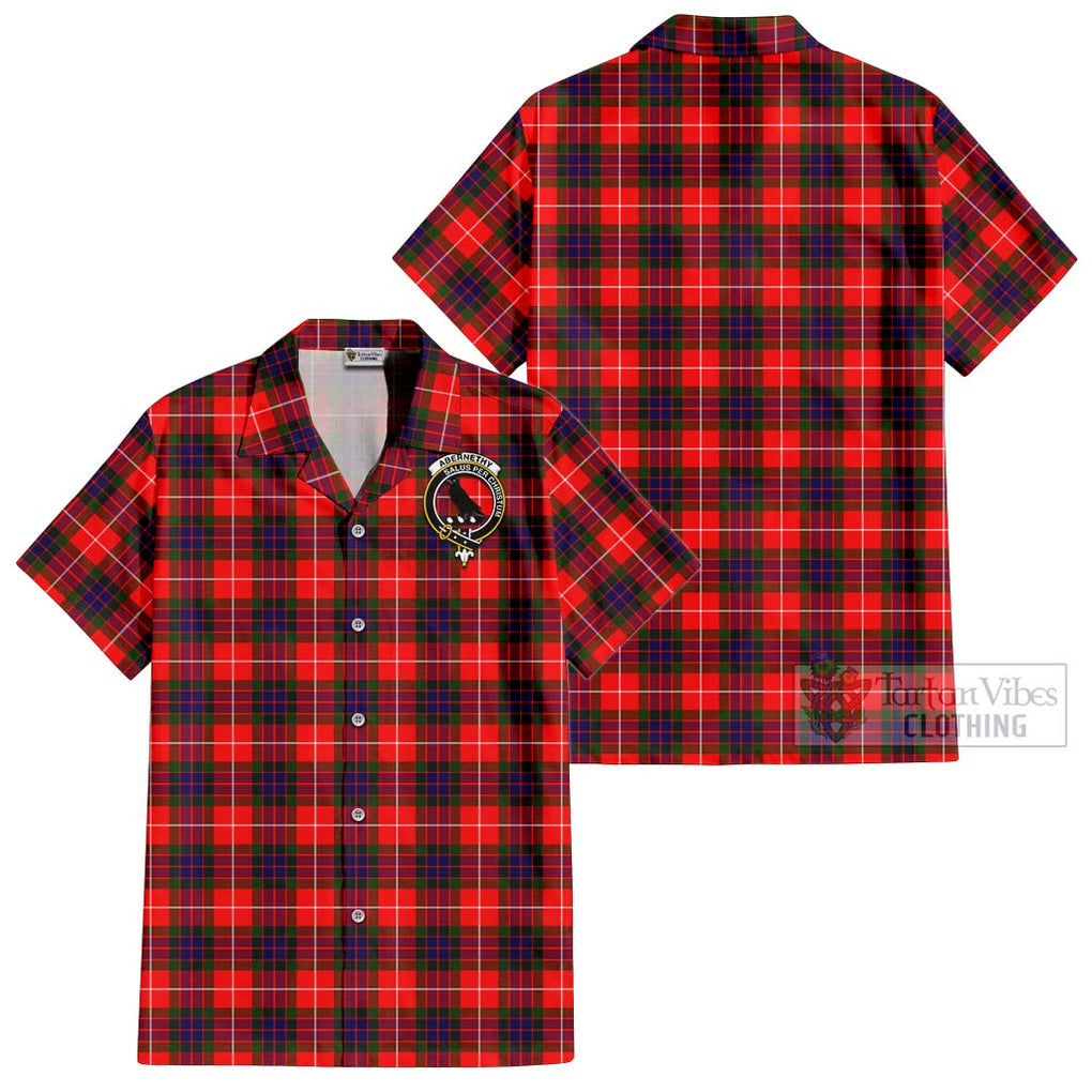 Abernethy Tartan Cotton Hawaiian Shirt with Family Crest Kid - Tartan Vibes Clothing