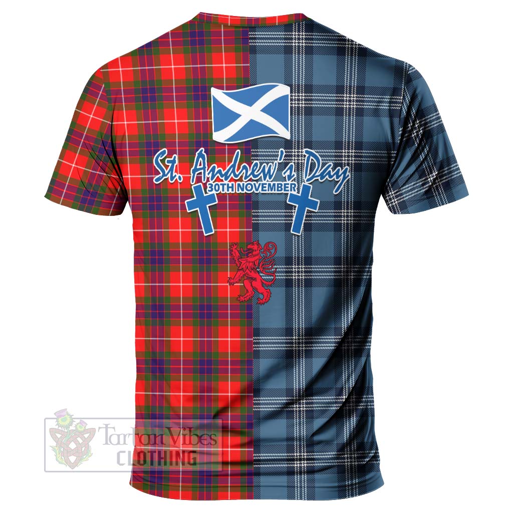 Tartan Vibes Clothing Abernethy Tartan T-Shirt Happy St. Andrew's Day Half Tartan Style