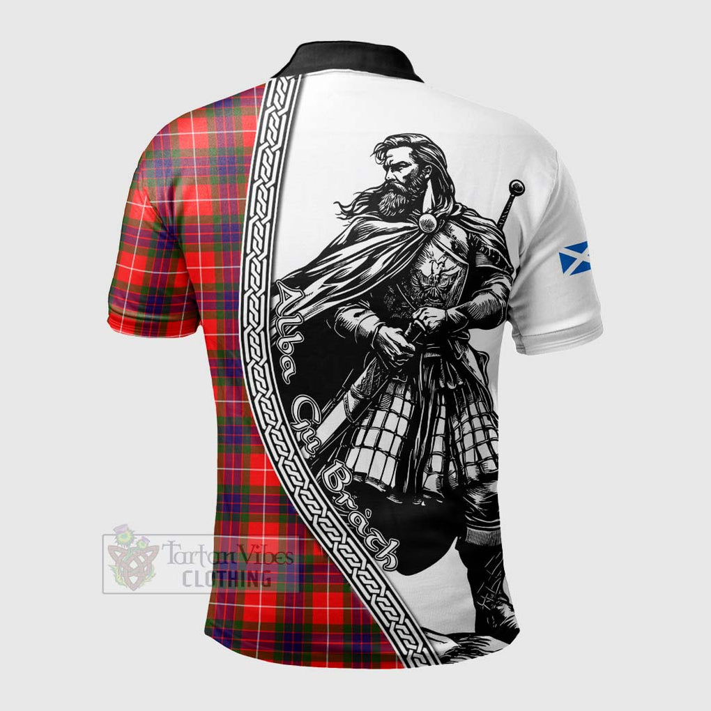 Tartan Vibes Clothing Abernethy Tartan Clan Crest Polo Shirt with Highlander Warrior Celtic Style