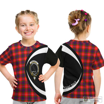 Abernethy Tartan Kid T-Shirt with Family Crest Circle Style - Tartan Vibes Clothing