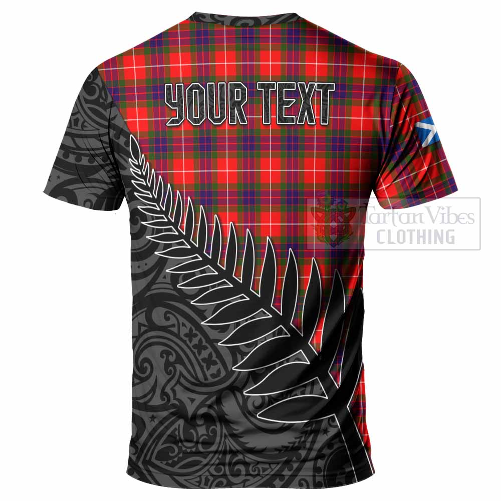 Tartan Vibes Clothing Abernethy Crest Tartan T-Shirt with New Zealand Silver Fern Half Style