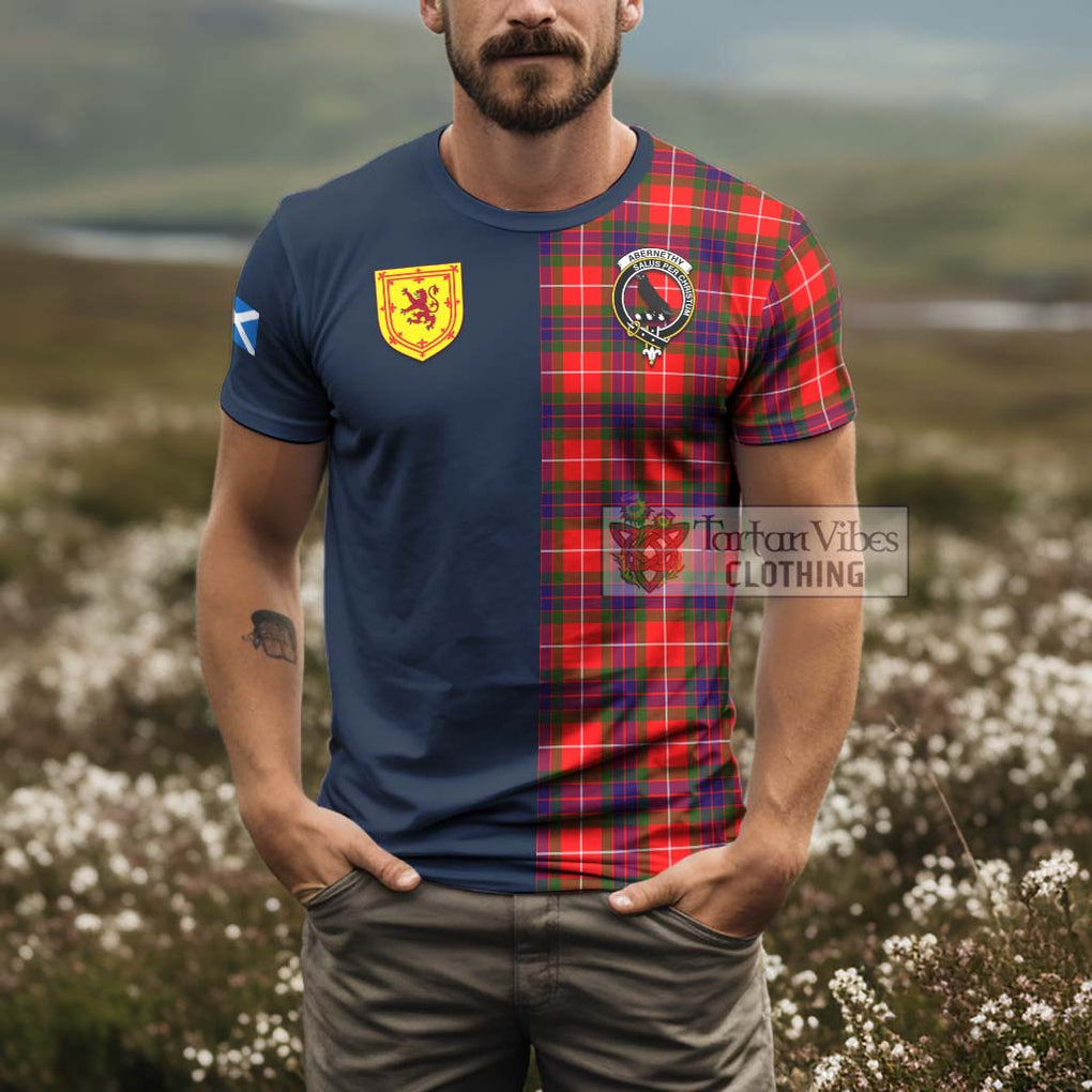 Tartan Vibes Clothing Abernethy Tartan T-Shirt Alba with Scottish Lion Royal Arm Half Style