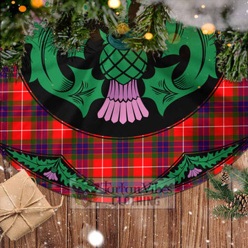 Abernethy Tartan Christmas Tree Skirt Scottish Thistle Style