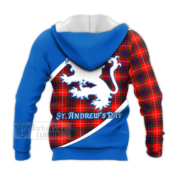 Abernethy Family Crest Tartan Knitted Hoodie Celebrate Saint Andrew's Day in Style