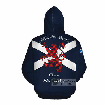 Abernethy Tartan Lion Rampant Cotton Hoodie Proudly Display Your Heritage with Alba Gu Brath and Clan Name Pullover Hoodie - Tartan Vibes Clothing
