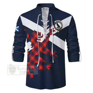 Abernethy Tartan Lion Rampant Ghillie Kilt Shirt Proudly Display Your Heritage with Alba Gu Brath and Clan Name