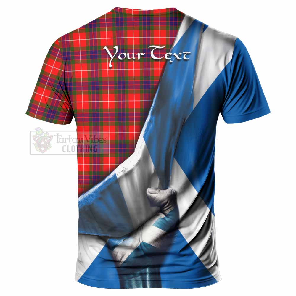 Tartan Vibes Clothing Abernethy Tartan T-Shirt with Family Crest Scotland Patriotic Style