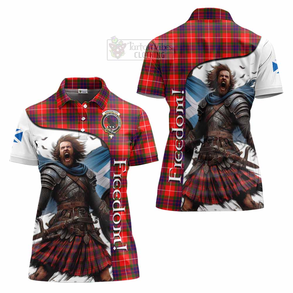 Tartan Vibes Clothing Abernethy Crest Tartan Women's Polo Shirt Inspired by the Freedom of Scottish Warrior